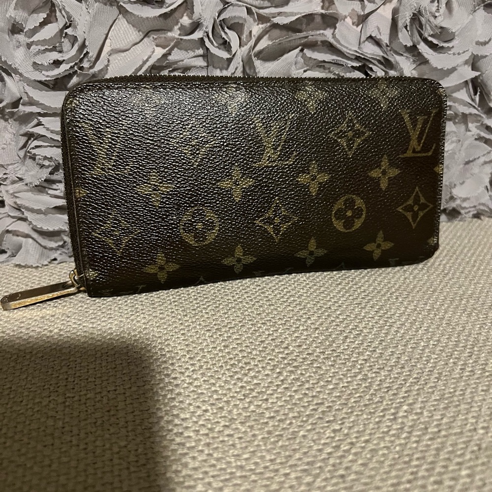 Louis Vuitton Brown Monogram Zip Around Wallet